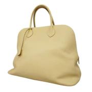 Pre-owned Leather handbags Hermès Vintage , Beige , Dames