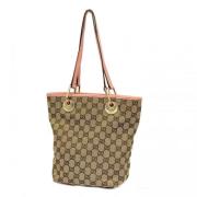 Pre-owned Canvas gucci-bags Gucci Vintage , Beige , Dames