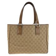 Pre-owned Canvas gucci-bags Gucci Vintage , Beige , Dames