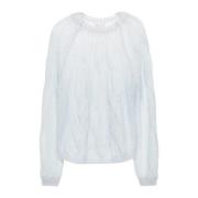 Mohair gevlochten trui Forte Forte , White , Dames