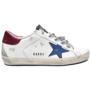 Superstar White Blue Star Sneakers Golden Goose , White , Heren