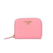 Pre-owned Leather wallets Prada Vintage , Pink , Dames