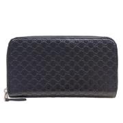 Pre-owned Leather wallets Gucci Vintage , Blue , Dames