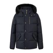 Iconische 3Q Marineblauwe Parka Jas Moose Knuckles , Blue , Heren