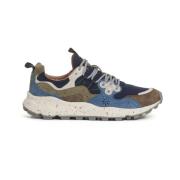 Blauw Groen Grijs Sneakers Aw24 Stijl Flower Mountain , Multicolor , H...