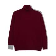 Kasjmier Gebreide Coltrui Sweater Vanisé , Red , Dames