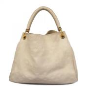 Pre-owned Leather handbags Louis Vuitton Vintage , Beige , Dames