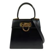 Pre-owned Leather handbags Salvatore Ferragamo Pre-owned , Black , Dam...