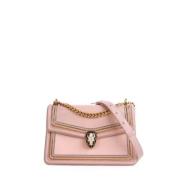 Pre-owned Leather shoulder-bags Bvlgari Vintage , Pink , Dames