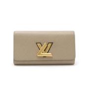 Pre-owned Leather wallets Louis Vuitton Vintage , Beige , Dames