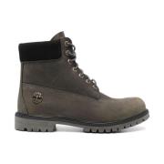 Grijze Waterdichte Suède Veterschoenen Timberland , Gray , Heren