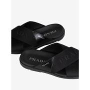 Pre-owned Leather sandals Prada Vintage , Black , Heren