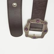 Pre-owned Leather belts Gucci Vintage , Brown , Dames