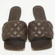 Pre-owned Leather sandals Bottega Veneta Vintage , Brown , Dames