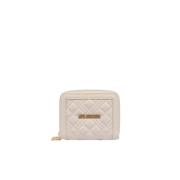 Goudkleurige Logo Portemonnee in Ivoor Love Moschino , Beige , Dames