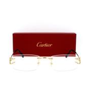 Moderne Rechthoekig Montuur met Iconisch C-Detail Cartier , Yellow , U...