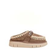 Beige Enkellaarzen voor Dames Aw23 Mou , Beige , Dames