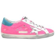 Fuchsia Fluo Superstar Sneakers Golden Goose , Pink , Dames