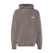 Grijze hoodie met logoprint Represent , Gray , Heren