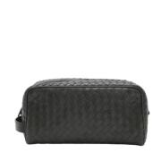 Pre-owned Leather clutches Bottega Veneta Vintage , Black , Heren