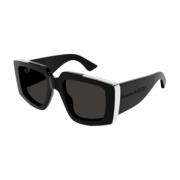 Stijlvolle Zwarte Zonnebril Alexander McQueen , Black , Unisex