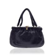 Pre-owned Leather handbags Fendi Vintage , Black , Dames