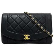 Pre-owned Leather chanel-bags Chanel Vintage , Black , Dames