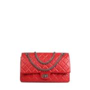 Pre-owned Leather chanel-bags Chanel Vintage , Red , Dames