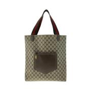 Pre-owned Canvas totes Gucci Vintage , Beige , Dames