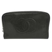 Pre-owned Leather chanel-bags Chanel Vintage , Black , Dames