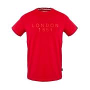 Rode Ronde Hals T-Shirt Aquascutum , Red , Heren