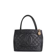 Pre-owned Leather chanel-bags Chanel Vintage , Black , Dames