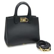 Pre-owned Leather handbags Salvatore Ferragamo Pre-owned , Black , Dam...