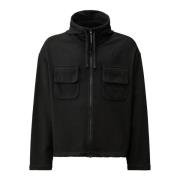 Hoodie Jas Open Stijl C.p. Company , Black , Heren