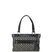 Pre-owned Canvas handbags Louis Vuitton Vintage , Black , Dames