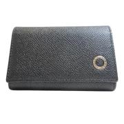 Pre-owned Leather wallets Bvlgari Vintage , Black , Dames