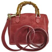 Pre-owned Suede handbags Gucci Vintage , Red , Dames