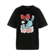 Zwarte T-shirts en Polos Dolce & Gabbana , Black , Dames