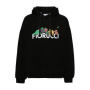 Grafische Print Hoodie Fiorucci , Black , Heren