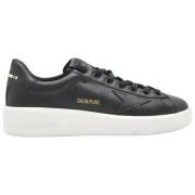 Pure Star Leren Sneakers Zwart Golden Goose , Black , Heren