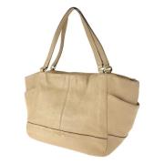 Pre-owned Leather handbags Coach Pre-owned , Beige , Dames