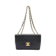 Pre-owned Leather chanel-bags Chanel Vintage , Black , Dames