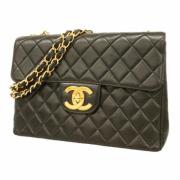 Pre-owned Leather chanel-bags Chanel Vintage , Black , Dames