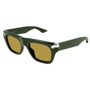 Stijlvolle Zwarte Zonnebril Alexander McQueen , Green , Unisex