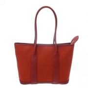 Pre-owned Canvas handbags Hermès Vintage , Orange , Dames