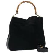 Pre-owned Suede gucci-bags Gucci Vintage , Black , Dames