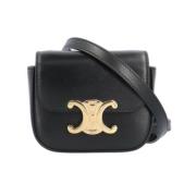 Pre-owned Leather celine-bags Celine Vintage , Black , Dames