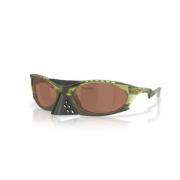 Sportieve zonnebril met uniek ontwerp Oakley , Green , Unisex