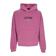 Logo Hoodie Sweatshirt met lange mouwen Guess , Pink , Heren