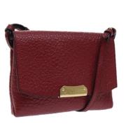 Pre-owned Leather shoulder-bags Burberry Vintage , Red , Dames